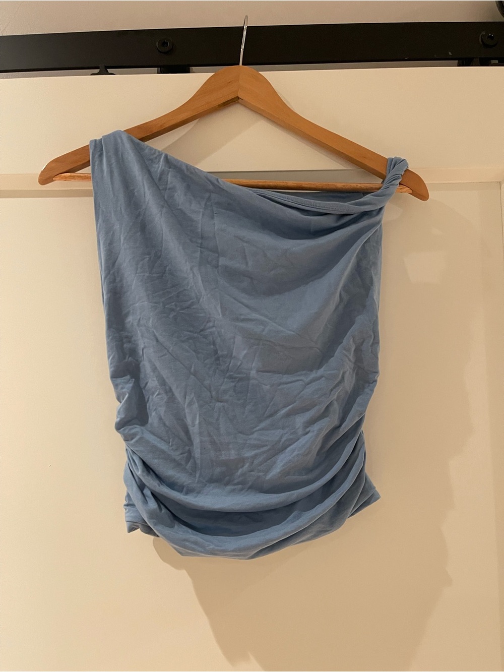Abercrombie & Fitch Blue Asymmetrical Draped Skirt